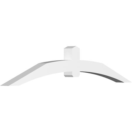 Ekena Millwork Archdale Architectural Grade PVC Gable Bracket, 96"W x 20"H x 6"D x 6"F, 5/12 Pitch GBP096X20X0606ARC00